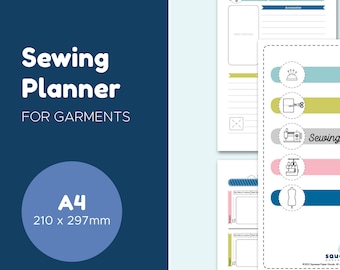 Garment Sewing Planner - Printable PDF - A4 (210x297mm)