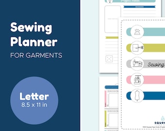 Garment Sewing Planner - Printable PDF - Letter (8.5x11in)