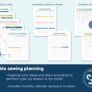 Sewing Planner Printable PDF Sewing Project Planner Sewing Journal Letter 8.5x11in image 3