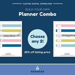 Build Your Own Planner Combo - Sewing Planner - Wardrobe Planning Workbook - Multi Size