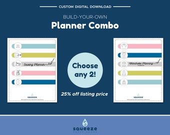 Build Your Own Planner Combo - Sewing Planner - Wardrobe Planning Workbook - Multi Size