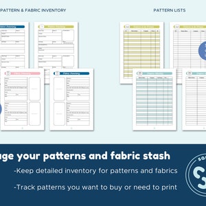 Sewing Planner Printable PDF Sewing Project Planner Sewing Journal A5 148x210mm image 5