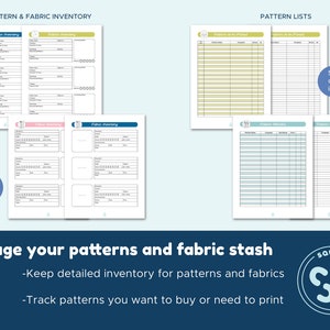 Sewing Planner Printable PDF Sewing Project Planner Sewing Journal Letter 8.5x11in image 5