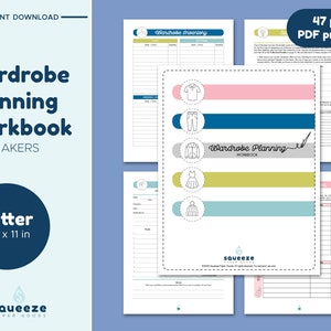 Wardrobe Planning Workbook-PDF Printable-Sewing Knitting-Letter Size-8.5x11