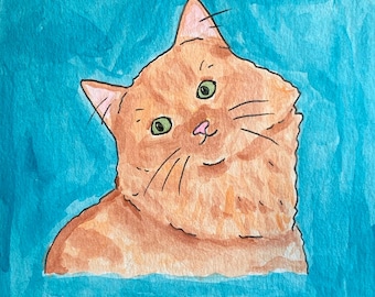 Personalisiertes Tierportrait in Aquarelloptik