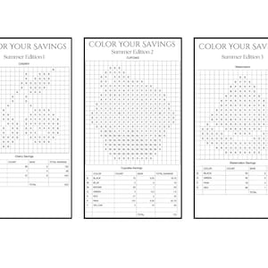 Color by Number Savings Challenge, Cash Budgeting Envelopes Stuffing - Etsy