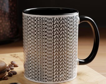Edgar Allan Poe Midden message Coffee Mug, Dark Academia Gift for Coffee Lover, The Raven poem Victorian Cottage core, Gothic decor cup gift