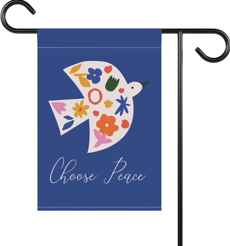 Peace Dove Garden & House Banner, Choose Peace Bird Outdoor Yard Flag ...