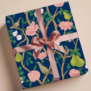 Carta da regalo cineseria, floreale, uccello, carta da regalo a forma di pera per ogni occasione, perfetta per compleanni personalizzati, festività, celebrazioni, eventi speciali