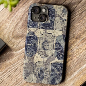 Funda para teléfono Tarot, funda para iPhone 16 15 14 13 12 11 X 9 8 7 XR XS Funda para teléfono con estrellas celestiales Funda para teléfono con mapa estelar de astrología Arte del zodíaco