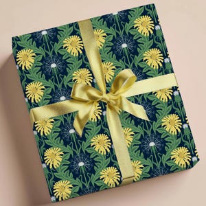 Carta da regalo in stile Art Nouveau con margherite, carta da regalo con tarassaco, motivi floreali per compleanni, festività, regalo personalizzato per lei, stile vintage vittoriano