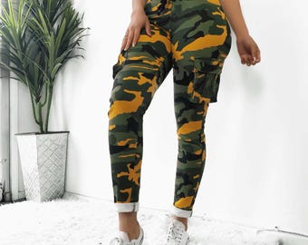 Camouflage Casual Trousers – Women's  Cargo Pants