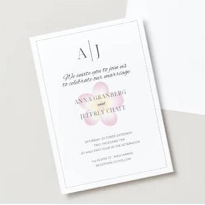 Plumeria Wedding Invitation | Tropical Destination Wedding Invite | Editable Template