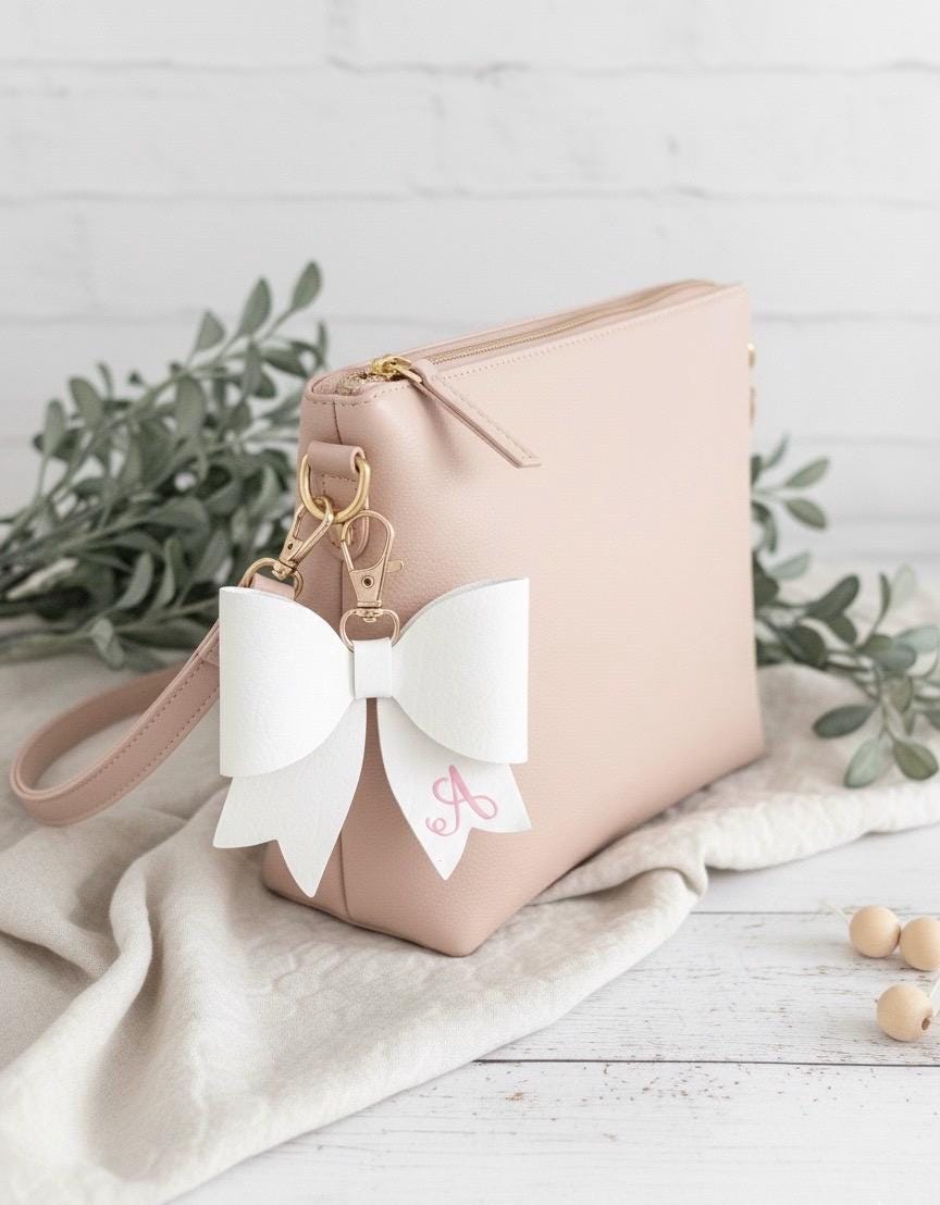 Leather Bow Bag - Etsy