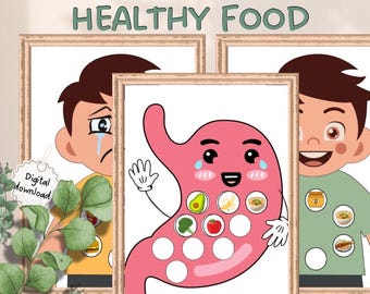 Healthy or Unhealthy Food sorting, Stomach Health, health nutrition,healthy food match game,Sorting Food, Health Activities, Activity kids