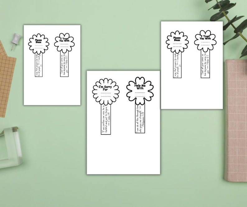 Printable Prayer Flower Pot for Kids | Christian Craft Activity | Color ...