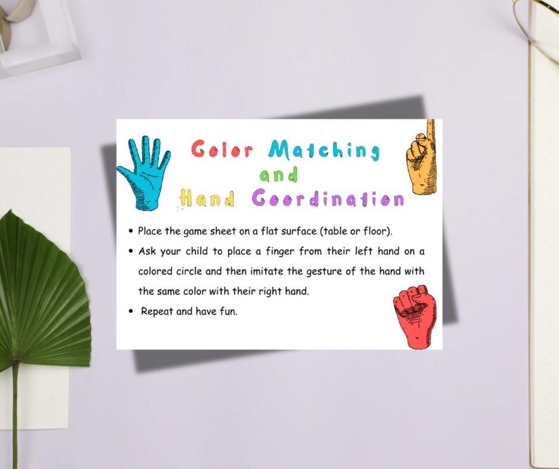 Color Matching Hand Coordination Game Preschool Fine Motor Skills ...