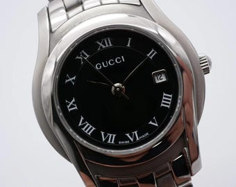 GUCCI 5500L レディース 腕時計 クォーツ ヴィンテージ ローマン Vintage 1985 Gucci Watch, Red & Green Dial, Original Box - Etsy
