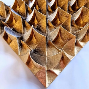 3D Wall Decoration: Modern Art | Pop Art | Wall Sculpture | 3D Wall Art | Unique Square Sculpture in Real Wood Frame TriColor