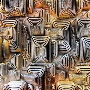 3D Wall Decoration: Modern Art | Pop Art | Wall Sculpture | 3D Wall Art | Unique Square Sculpture in Real Wood Frame TriColor