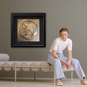 3D Wall Decoration: Modern Art | Pop Art | Wall Sculpture | 3D Wall Art | Unique Square Sculpture in Real Wood Frame TriColor