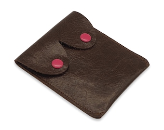 Monedero de tetas de cuero marrón: Bolsa de cuero divertida con pezones rosados, Monedero de cuero nudista, Regalos divertidos para mujeres, Regalos feministas, Regalos para ella