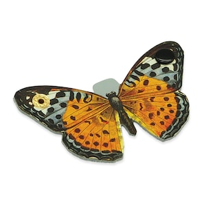 Butterfly cable tidy, cable organiser, headphone holder, cord tidy: Vintage Botanical Butterflies - Monarch Butterfly