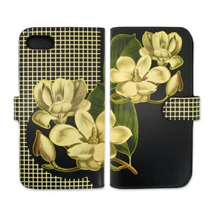 Leather Folio Phone Case, iPhone 15 Pro Max case, iPhone 14 case, iPhone 13 Case, iPhone 13 Pro: Magnolia Wallet Folio