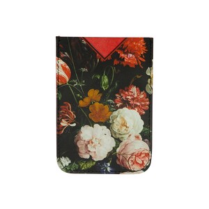 Funda de tarjeta de cuero / Cartera de tarjeta de crédito de cuero / Titular de tarjeta de visita de cuero con estampado floral / Cartera personalizada / Estampado de flores de maestros holandeses
