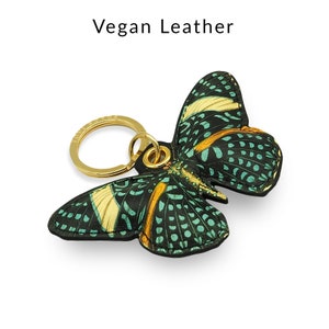 Schmetterling Schlüsselanhänger, Vegan Leder Schlüsselanhänger, Luxus Taschenanhänger, vegan Leder Schmetterlinge, Housewarming Geschenk