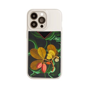 Stick on card case / Leather Credit Card case / phone card case / Leather Sticker  - Malachite
