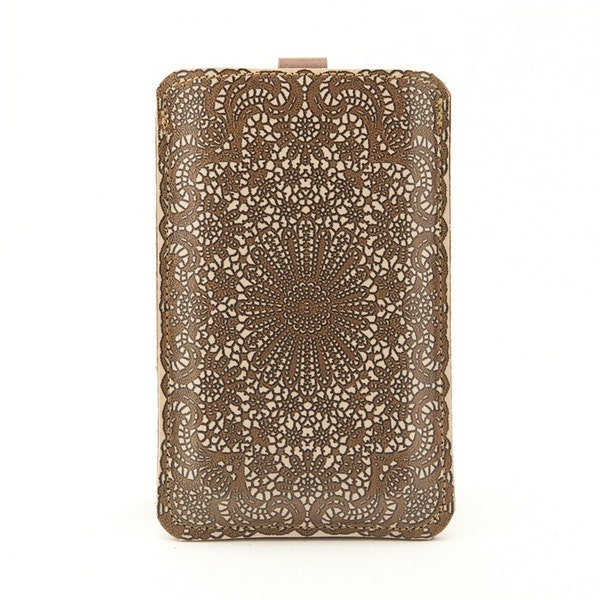 Leather iPhone/iTouch/HTC (Desire&Mozart) Case - Antique lace