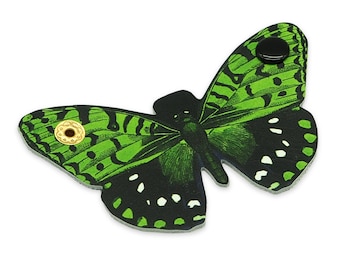 Butterfly cable tidy, cable organiser, headphone holder, cord tidy: Vintage Botanical Butterflies - Monarch Butterfly