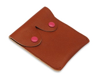 Monedero de tetas de cuero marrón: Bolsa de cuero divertida con pezones rosados, Monedero de cuero nudista, Regalos divertidos para mujeres, Regalos feministas, Regalos para ella