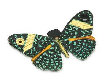 Butterfly cable tidy, cable organiser, headphone holder, cord tidy: Vintage Botanical Butterflies - Monarch Butterfly