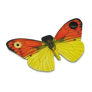 Butterfly cable tidy, cable organiser, headphone holder, cord tidy: Vintage Botanical Butterflies - Monarch Butterfly
