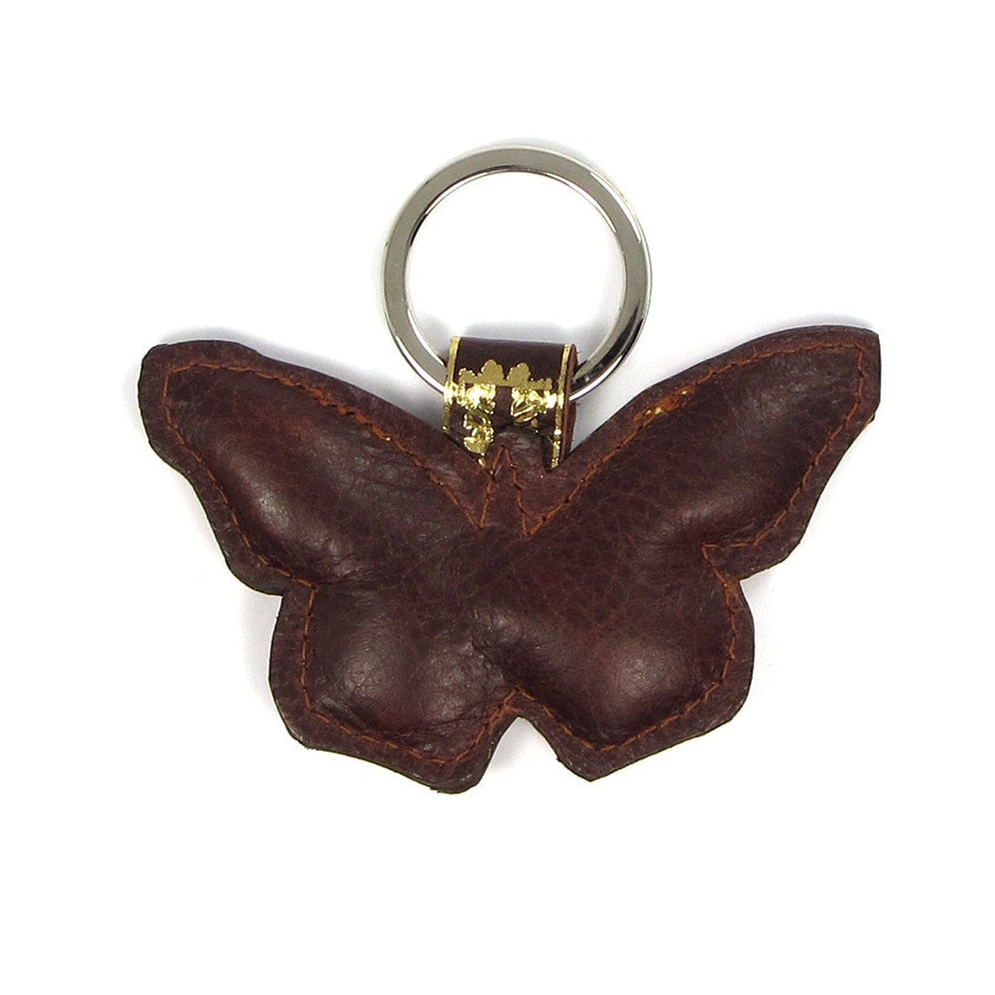 Butterfly Key Rings Leather Butterfly Keychain / Key Ring / Bag Charm - Pink Cocktail ...