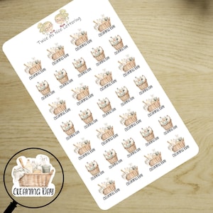 Cleaning Stickers, House Cleaning Planner Stickers, Half Sheet Stickers, Stickers For Planners