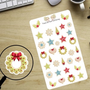 Christmas Cookie Planner Stickers: Holiday Scrapbooking Stickers