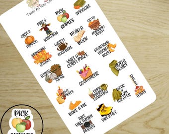 Fall Activity Planner Stickers: Autumn Decoration