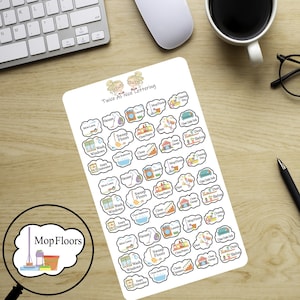 House Cleaning Stickers, Cleaning Stickers, To Do Stickers, Planner Stickers, Happy Planner, Erin Condren image 5