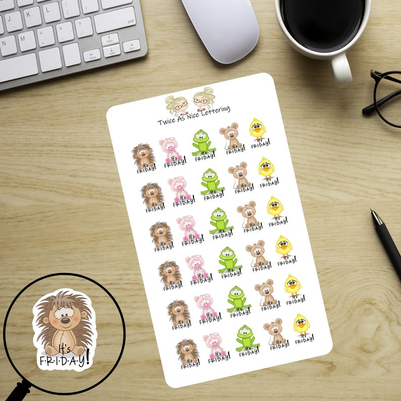 Friday Stickers, Week Day Planner Stickers, Stickers For Planners, Friday Stickers image 6
