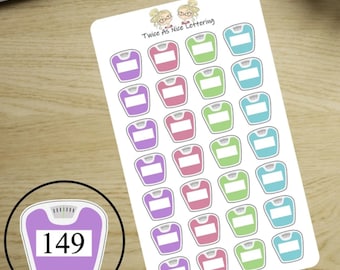 Weight Tracker Stickers, Weight Scale Stickers, Set Goals Stickers, Weight Tracking Planner Stickers