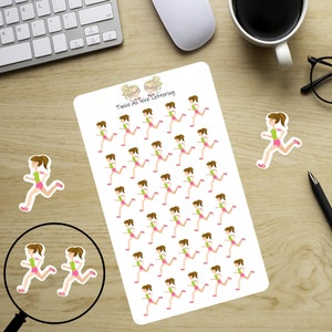 Jogging Stickers, Running Stickers, Planner Stickers, Running Track Stickers, Exercise Stickers, Fitness Tracking image 4