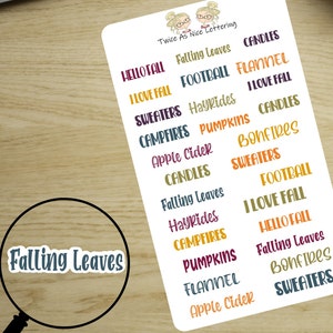 Fall Planner Stickers, Autumn Stickers, Fall Sticker Sheet, Planner Stickers