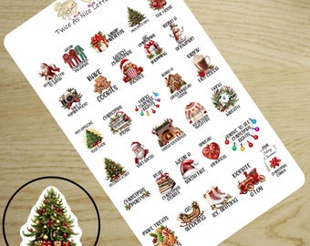 Christmas To-Do Planner Stickers: December Activity List