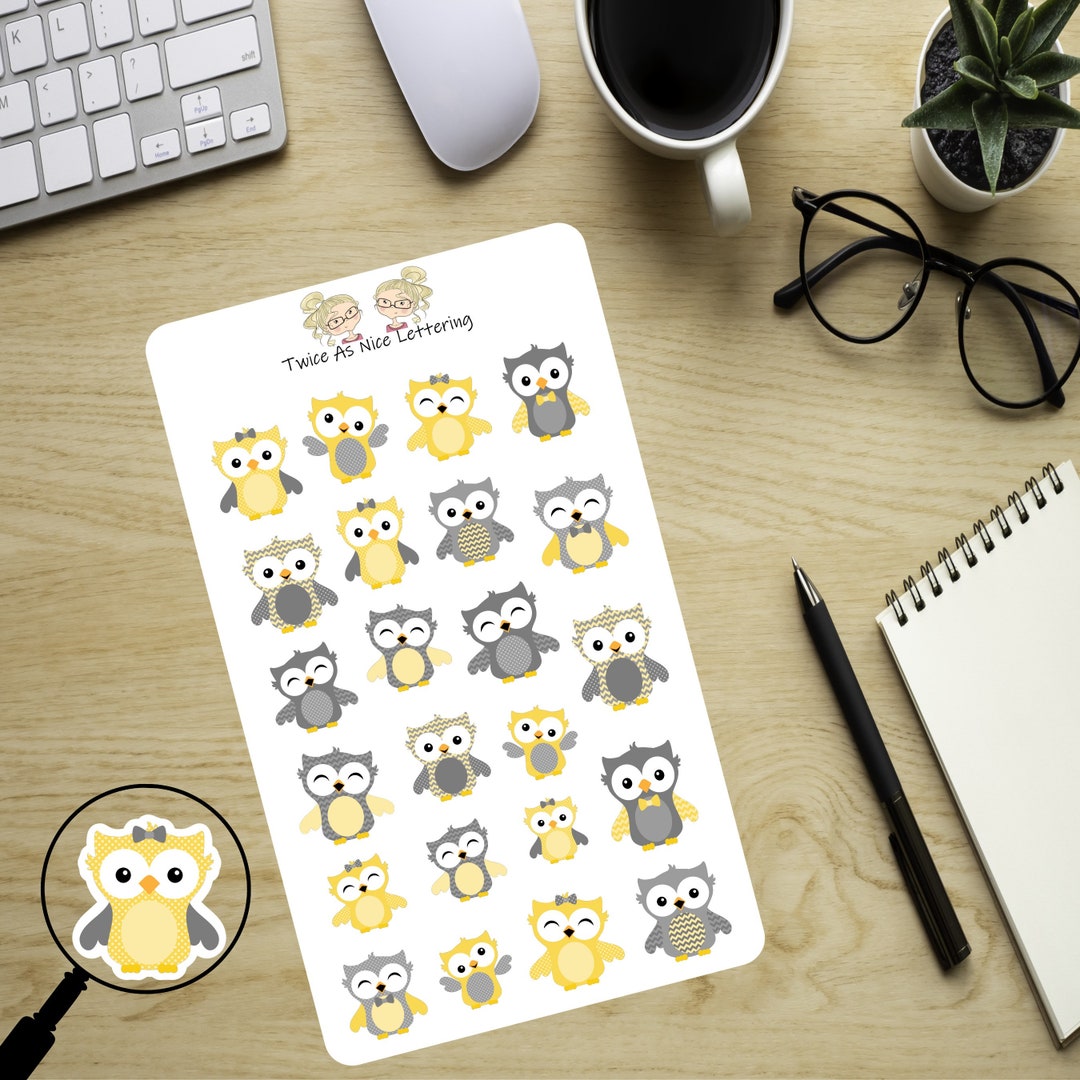 Owl Planner Stickers, Fits Erin Condren Planner, Stickers for Planners ...