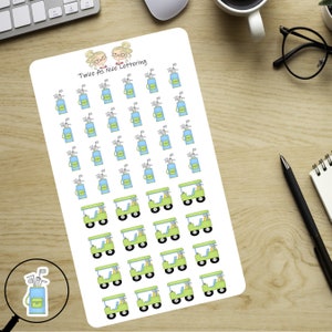 Golf Cart & Club Planner Stickers