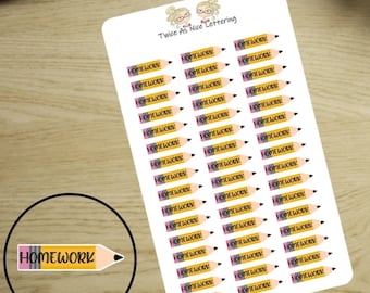Homework Planner Stickers: School Sticker Sheet