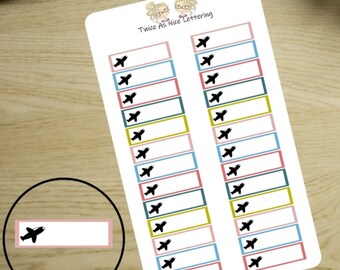 Airplane Flight Planner Stickers: Vacation Travel Stickers